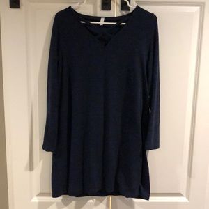 Navy maternity dress
